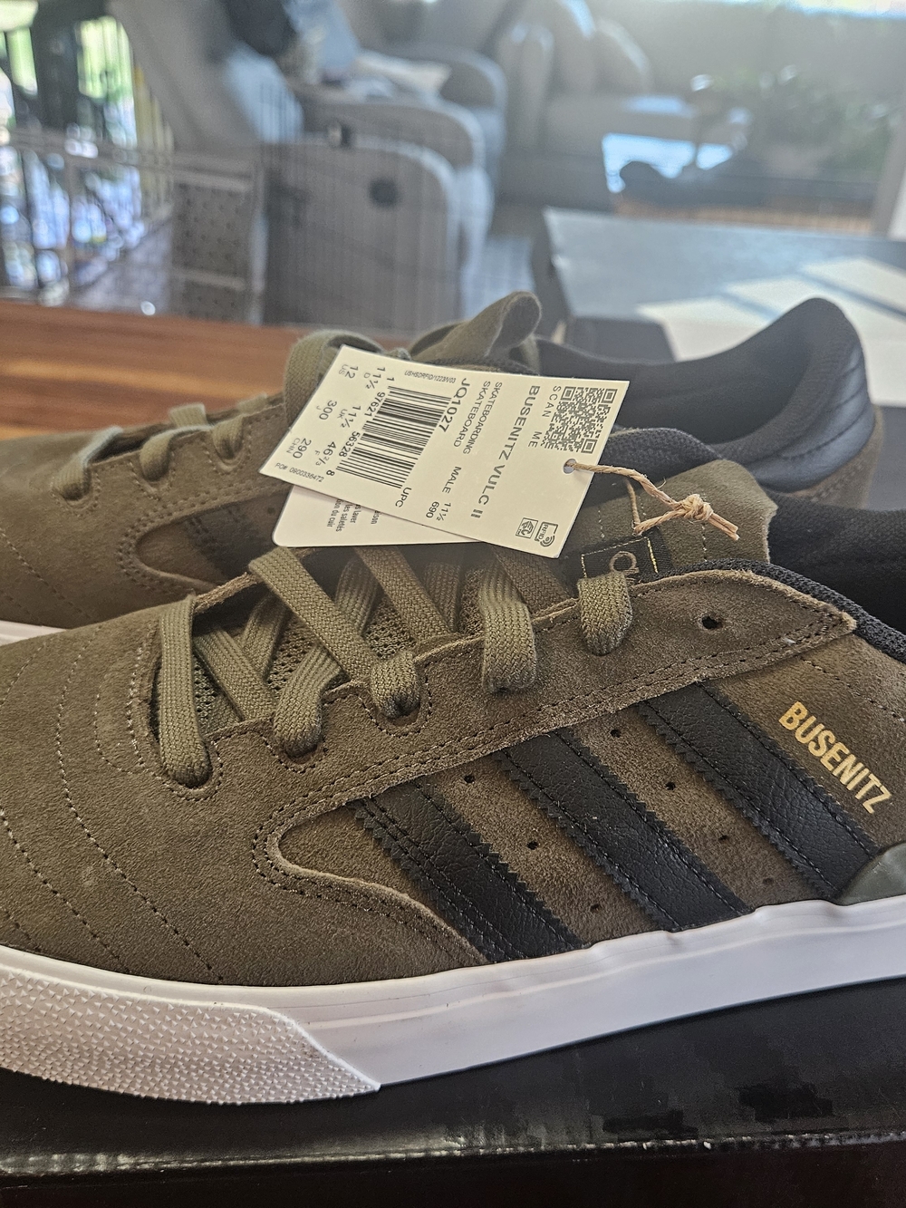 Adidas Busenitz Suede Sneakers in Olive Green